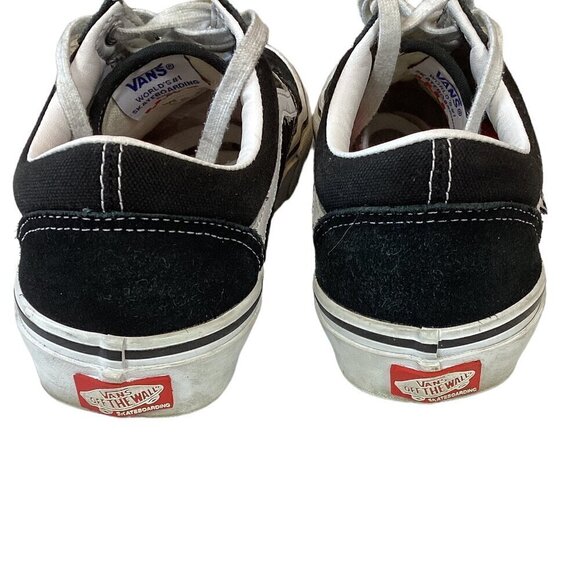 VANS Old Skool Off the Wall Skateboarding Black White Sneaker Men's 7.5 #294F - Picture 7 of 9